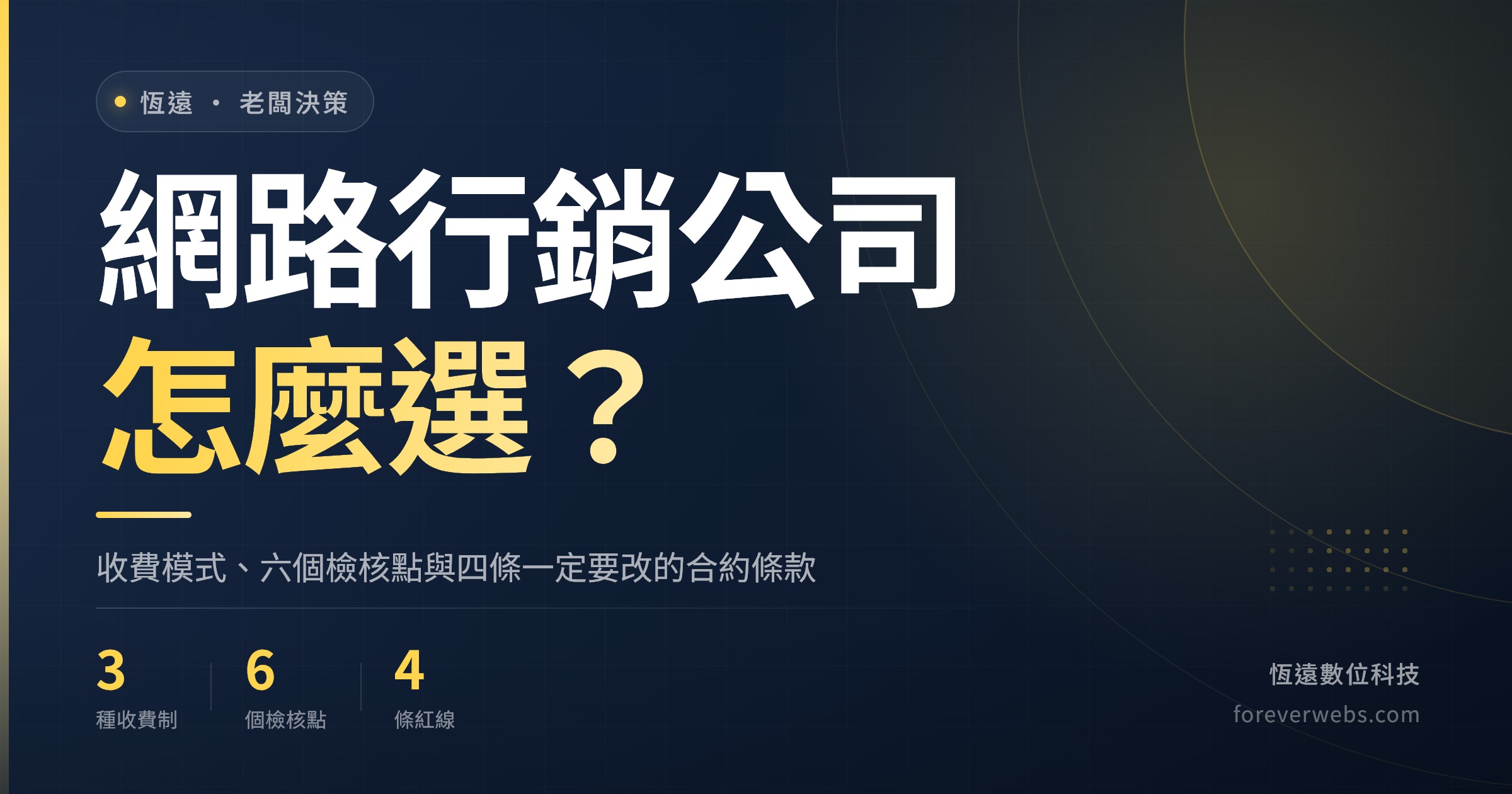 封面圖：網路行銷公司怎麼選，收費模式與合約紅線
