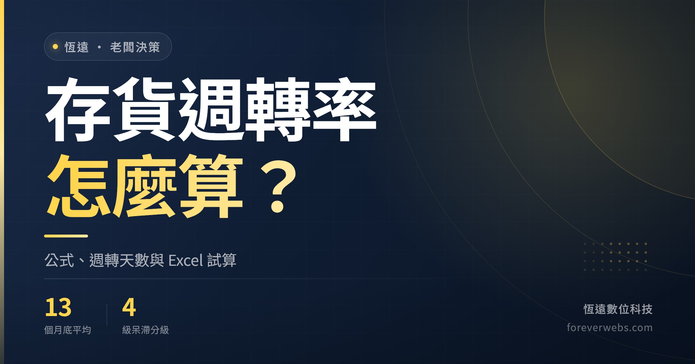 存貨週轉率怎麼算文章封面：公式、週轉天數與 Excel 試算