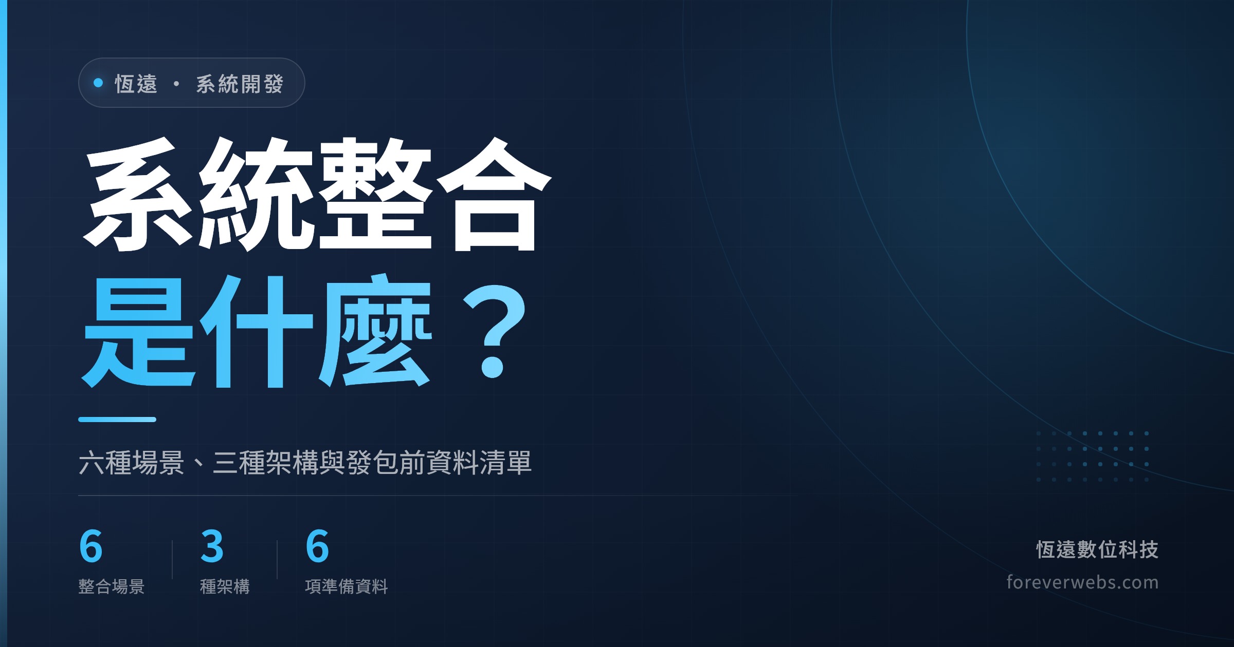 系統整合是什麼封面：六種整合場景、三種架構與發包前資料清單